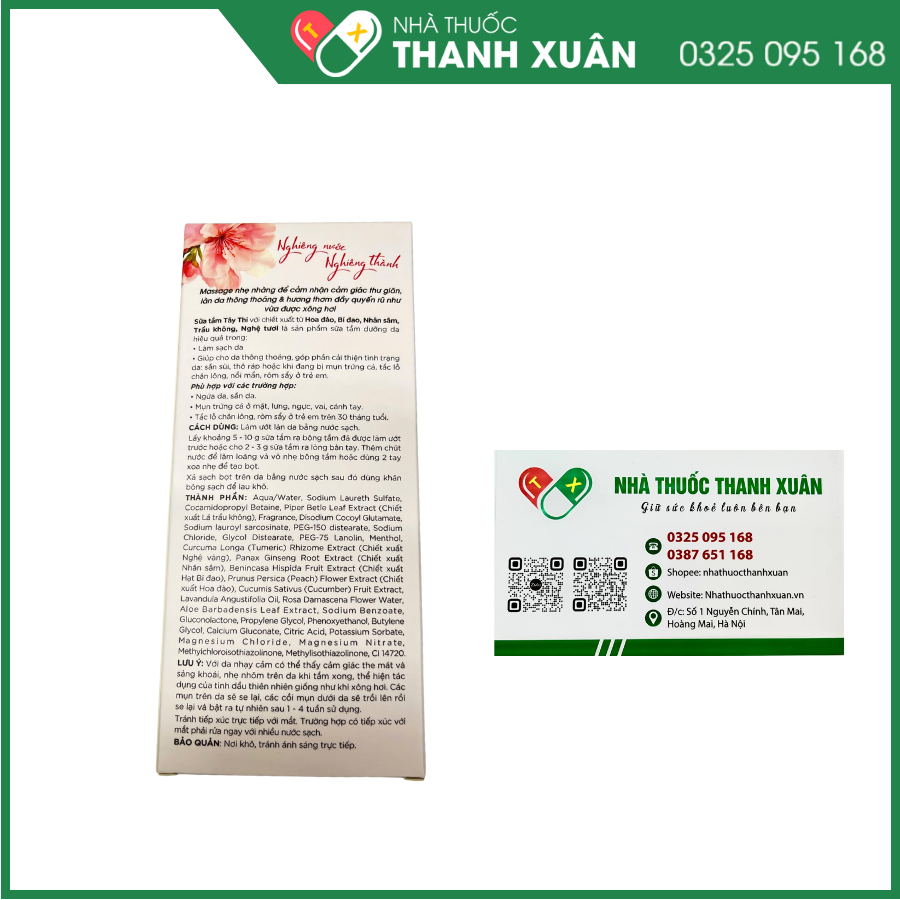 Sữa tắm Tây Thi - Giúp làm sạch, làm thông thoáng da